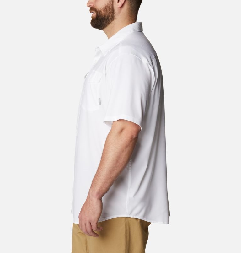Men's Columbia Utilizer II Solid Short Sleeve Shirts White | Plus Size CA-D305L